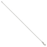 Sterling Silver 1mm Cable Chain Anklet