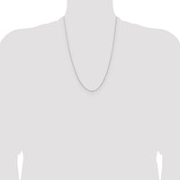 Sterling Silver Rhodium-plated 1mm Cable Chain