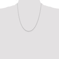 Sterling Silver Rhodium-plated 1mm Cable Chain