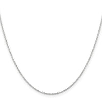 Sterling Silver Rhodium-plated 1.25mm Cable Chain