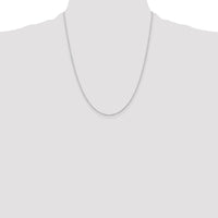 Sterling Silver Rhodium-plated 1.25mm Cable Chain w/4 in ext.