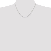 Sterling Silver Rhodium-plated 1.5mm Cable Chain w/2in ext.