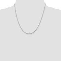 Sterling Silver Rhodium-plated 1.95mm Cable Chain