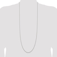 Sterling Silver Rhodium-plated 1.95mm Cable Chain