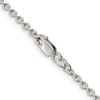 Sterling Silver 2.25mm Cable Chain