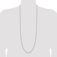 Sterling Silver Rhodium-plated 2.75mm Cable Chain
