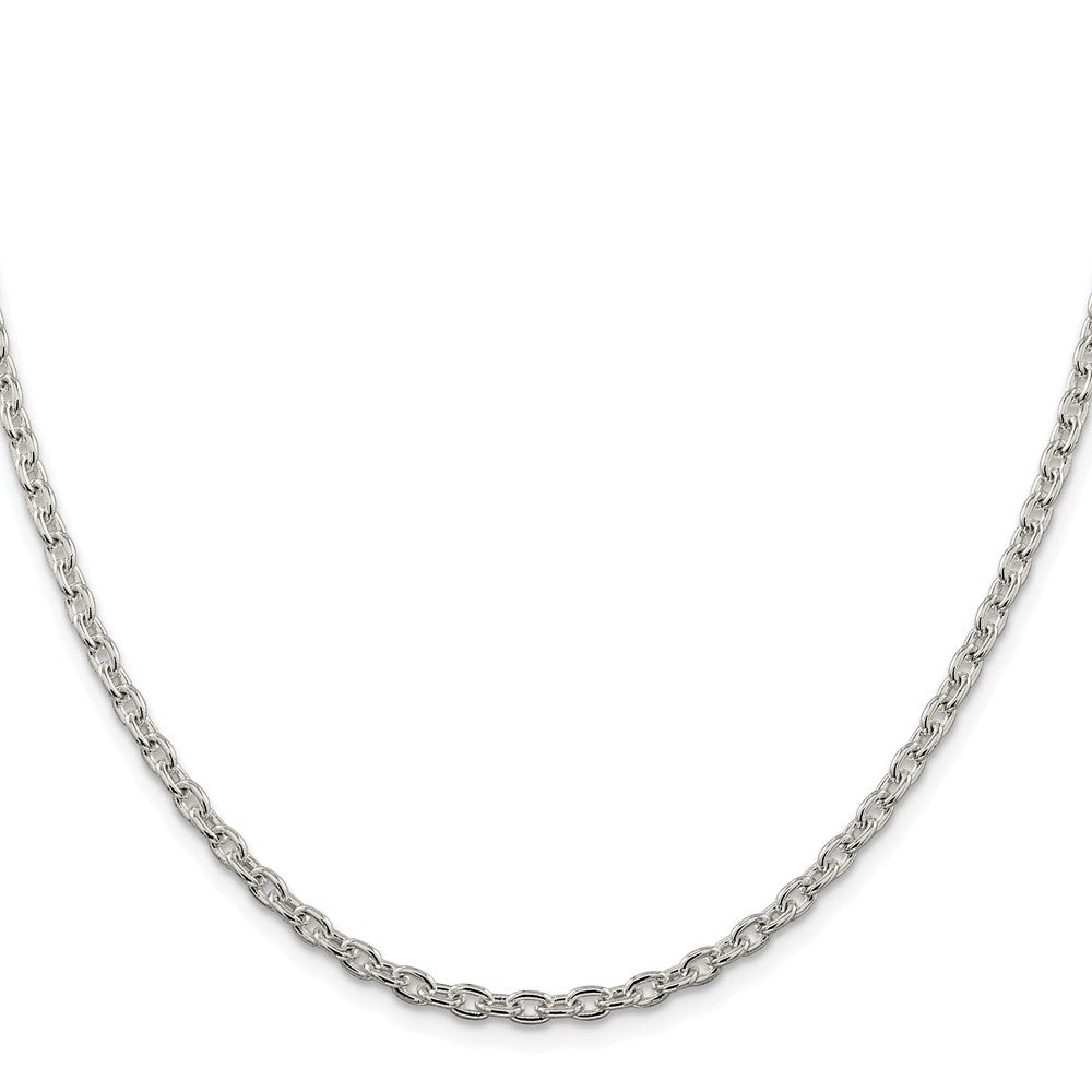 Sterling Silver Rhodium-plated 3.5mm Cable Chain