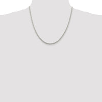 Sterling Silver Rhodium-plated 3.5mm Cable Chain