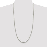 Sterling Silver Rhodium-plated 4.5mm Cable Chain