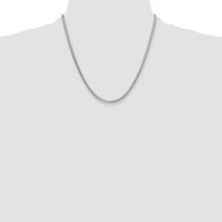 Sterling Silver Rhodium-plated Polished 3.4mm Domed Curb Chain