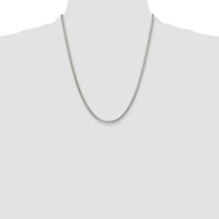 Sterling Silver Rhodium-plated Polished 3.4mm Domed Curb Chain