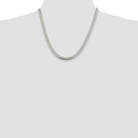Sterling Silver 6.4mm Polished Domed Curb Chain