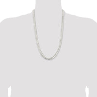 Sterling Silver 9mm Polished Domed Curb Chain