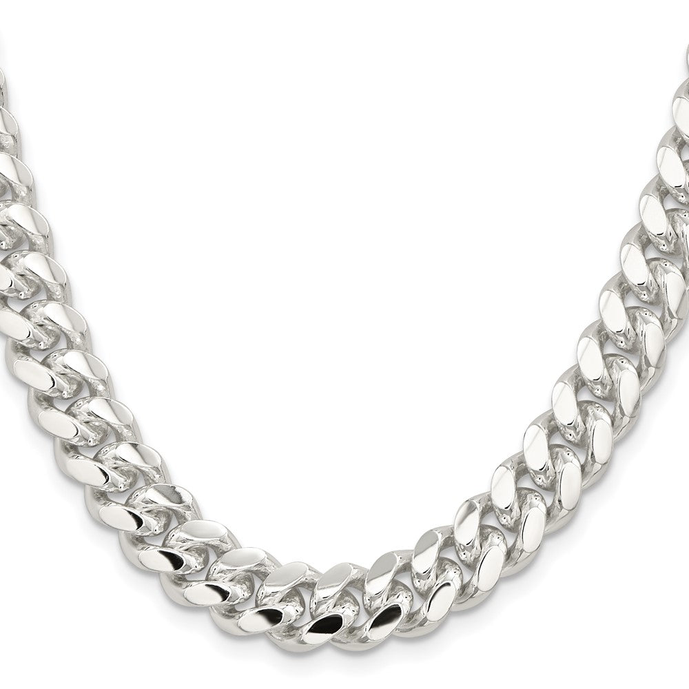 Sterling Silver 10.7mm Polished Domed Curb Chain