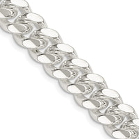 Sterling Silver 10.7mm Polished Domed Curb Chain