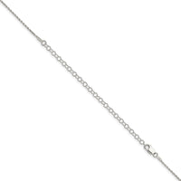 Sterling Silver 1.2mm Diamond-cut Rope Chain w/4in ext.