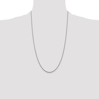 Sterling Silver Rhodium-plated 1.5mm Diamond-cut Rope Chain