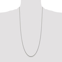 Sterling Silver Rhodium-plated 1.5mm Diamond-cut Rope Chain