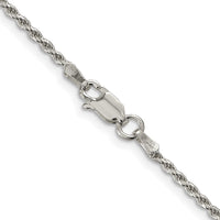 Sterling Silver 1.7mm Diamond-cut Rope Chain