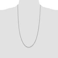 Sterling Silver Rhodium-plated 1.7mm Diamond-cut Rope Chain