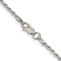 Sterling Silver 1.85mm Diamond-cut Rope Chain