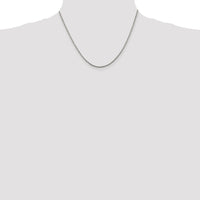 Sterling Silver 1.85mm Diamond-cut Rope Chain w/2in ext.