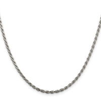 Sterling Silver 2.25mm Diamond-cut Rope Chain