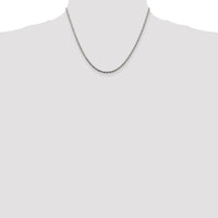 Sterling Silver 2.25mm Diamond-cut Rope Chain