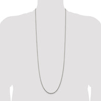 Sterling Silver 2.25mm Diamond-cut Rope Chain