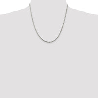 Sterling Silver 2.5mm Diamond-cut Rope Chain
