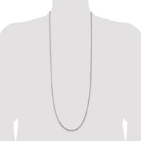 Sterling Silver 2.5mm Diamond-cut Rope Chain