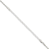 Sterling Silver 2.5mm Diamond-cut Rope Chain w/4in ext.