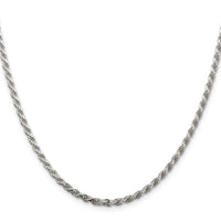 Sterling Silver 2.75mm Diamond-cut Rope Chain