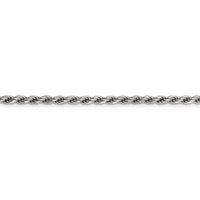 Sterling Silver Rhodium-plated 2.75mm Diamond-cut Rope Chain
