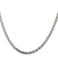 Sterling Silver 3.2mm Diamond-cut Rope Chain