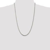 Sterling Silver 3.2mm Diamond-cut Rope Chain