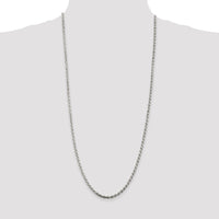 Sterling Silver 3.2mm Diamond-cut Rope Chain