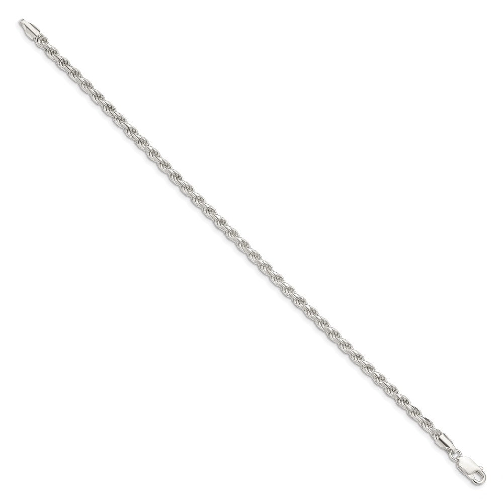 Sterling Silver 3.2mm Diamond-cut Rope Chain