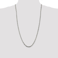 Sterling Silver 3.75mm Diamond-cut Rope Chain