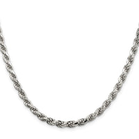 Sterling Silver 4.6mm Diamond-cut Rope Chain