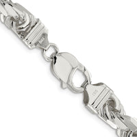 Sterling Silver 9.0mm Diamond-cut Rope Chain