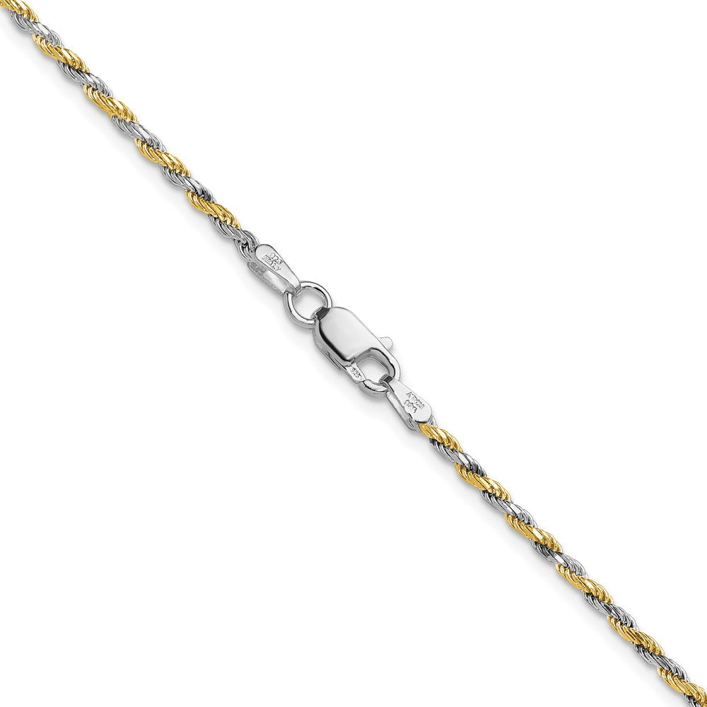 Sterling Silver And Vermeil 1.85mm Diamond-cut Rope Chain
