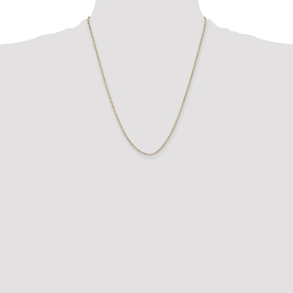Sterling Silver And Vermeil 1.85mm Diamond-cut Rope Chain