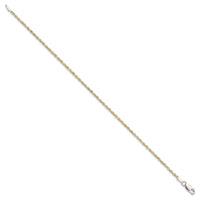 Sterling Silver And Vermeil 1.85mm Diamond-cut Rope Chain