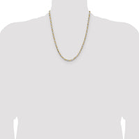Sterling Silver And Vermeil 3.5mm Diamond-cut Rope Chain