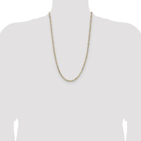 Sterling Silver And Vermeil 3.5mm Diamond-cut Rope Chain
