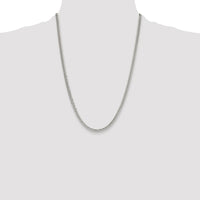 Sterling Silver Rhodium-plated 3.9mm Double Diamond-cut Curb Chain