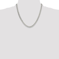 Sterling Silver Polished 5.7mm Double Diamond-cut Curb Chain