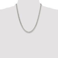 Sterling Silver Rhodium-plated 5.7mm Double Diamond-cut Curb Chain