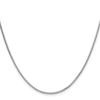 Sterling Silver Rhodium-plated 1.45mm 8 Sided D/C Double Spiga Chain